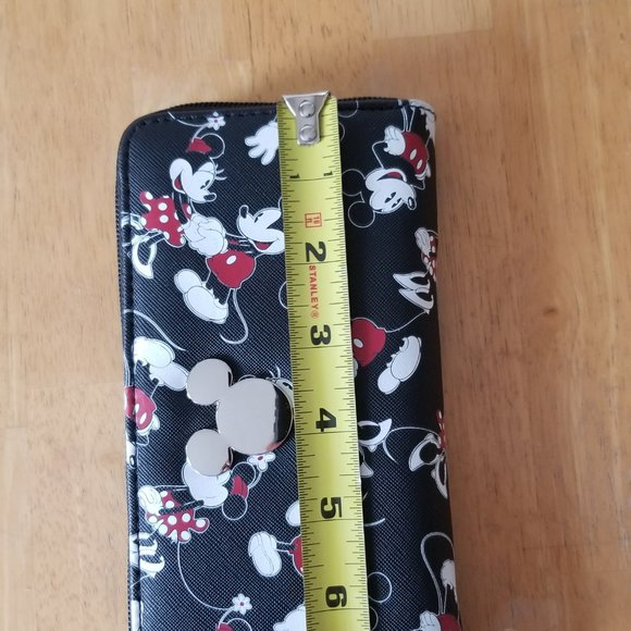 Disney Bioworld Mickey Mouse Mini Mouse Zip Around Wallet - Picture 9 of 9